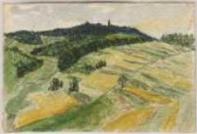 Hitler landscape watercolor
